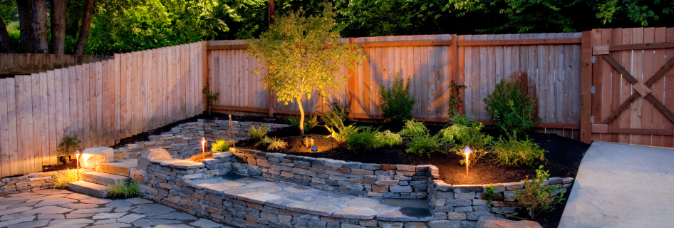 Evening Backyard View with Decorations and Accessories