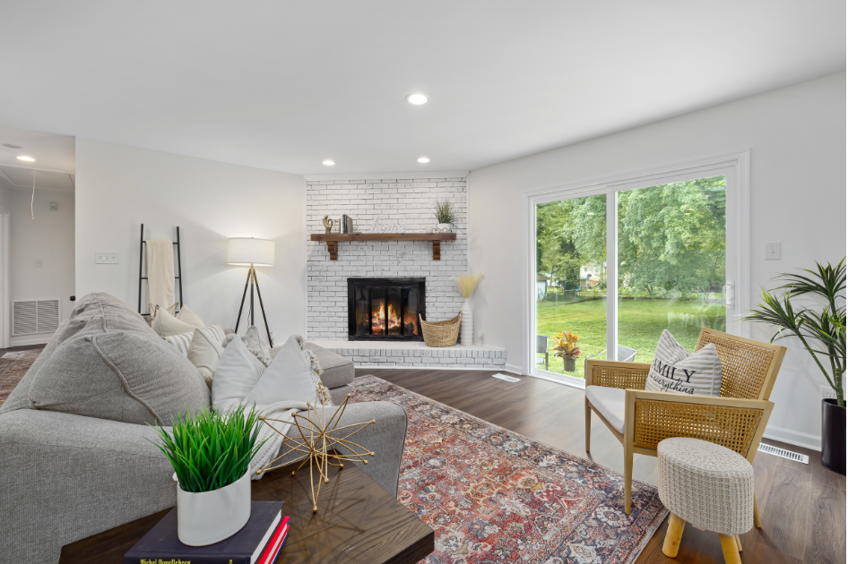 Living room with houseplants incuded