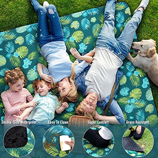 Outdoor blanket with multiple uses and made for outdoor usage