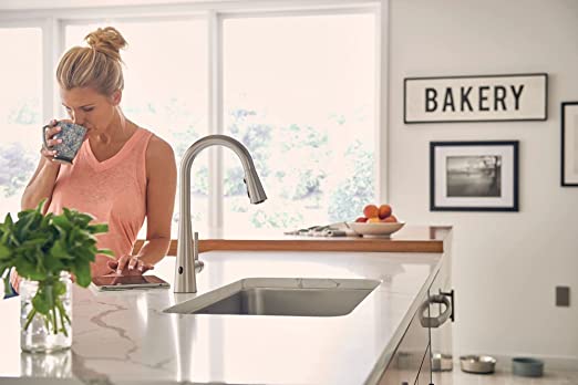 Coastal design with a touchless kitchen faucet